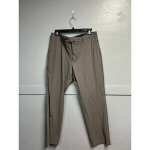 PT Torino Men’s Stretch Kinetic Ultimate Trouser 32/30 Slacks Dark Khaki EUC
